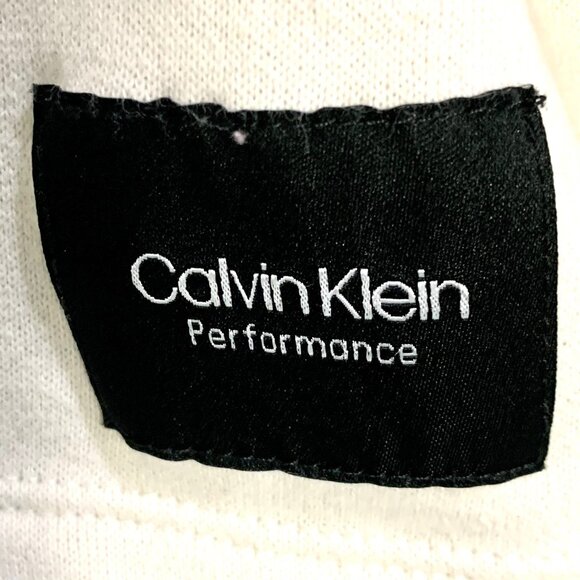 Calvin Klein Oversized Mirror Logo Cropped Sweatshirt Spell Out L Long Sleeve - Picture 8 of 10